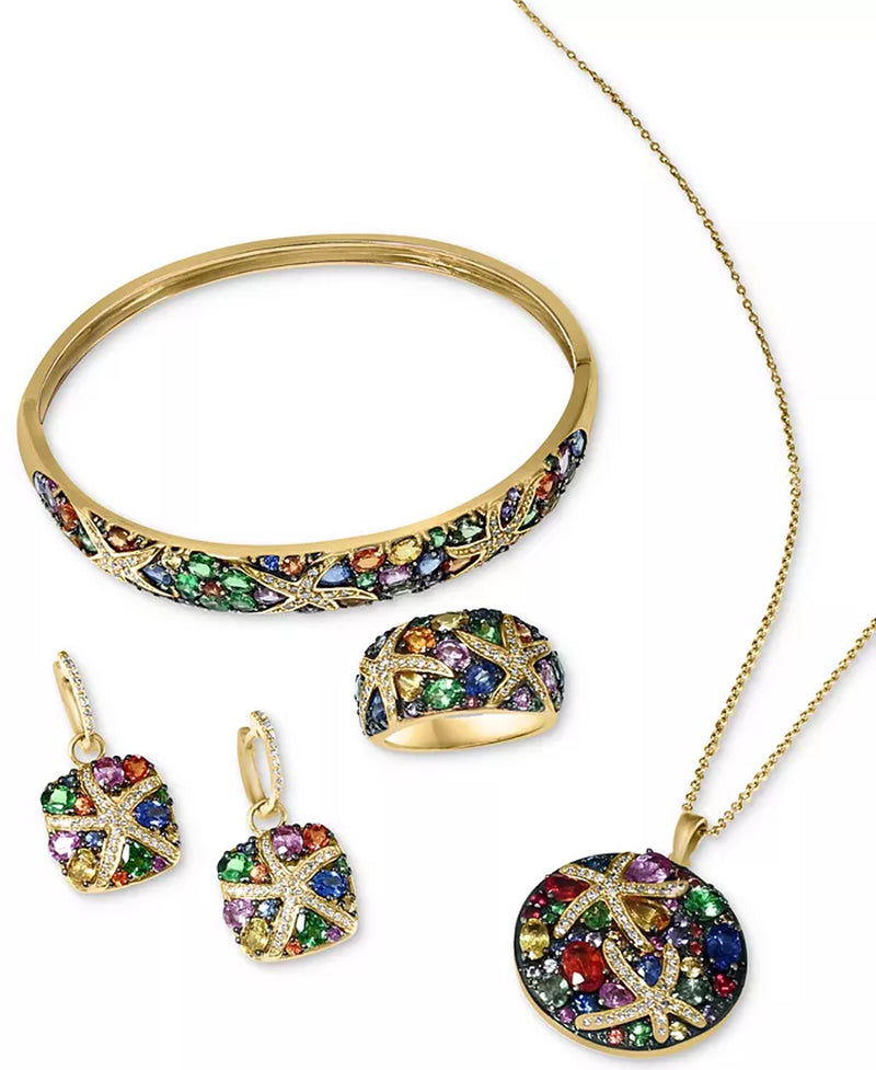 EFFYÂ® Multistone and Diamond Starfish Ring (3-1/2 Ct. T.W.) in 14K Gold