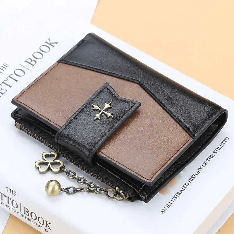 Casual Women'S Wallet PU Leather Ladies Clutch Zipper Bifold Wallet Purses Credit Card Holder Coin Purses Portable Handbag Gifts