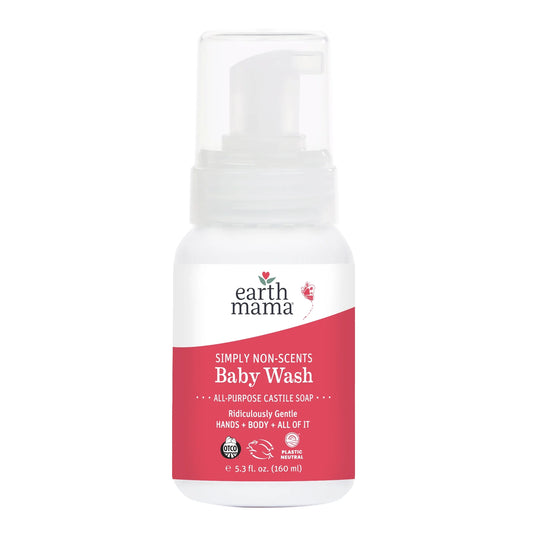 Simply Non Scents Baby Wash, Castile Soap for Sensitive Skin, Unscented, 6.27 Fl Oz