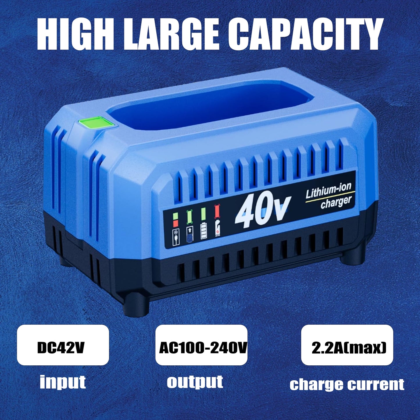 Upgraded 40V Fast Charger for Kobalt 40V Battery Charger, Compatible with Kobalt 40 Volt Max Battery KB440-03 KB540C-06 KB540-06 KB2540C-06 KB640-03 KB240-06 KB640-06 KB245-06