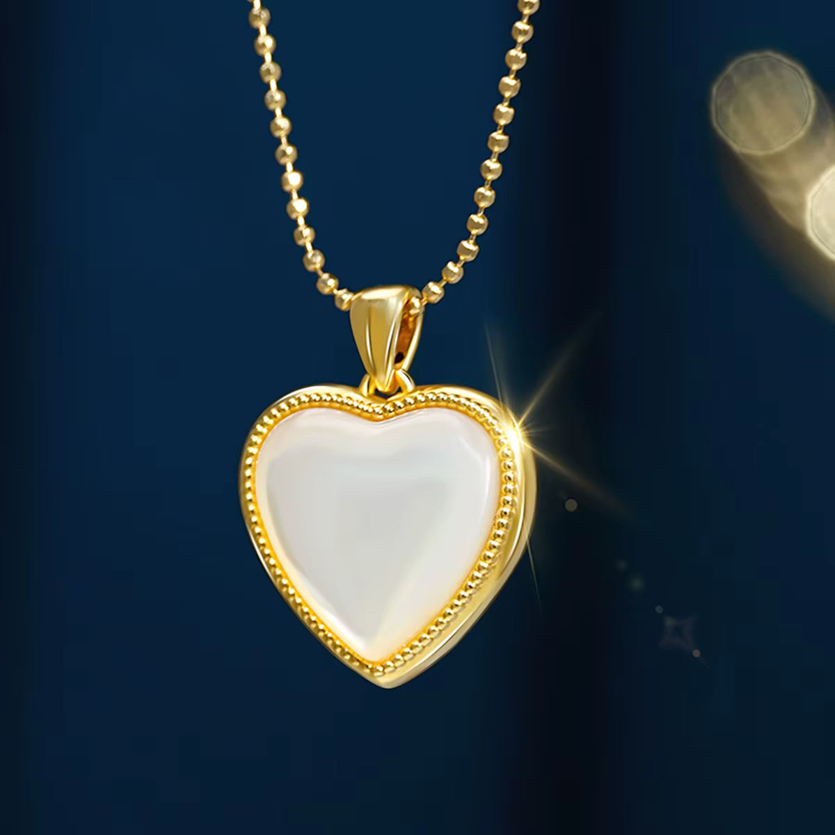 100% Real Gold 18K Natural Agate Necklace for Women Heart Pendant Au750 Pure Original Gold Jewelry Valentine'S Day Gifts
