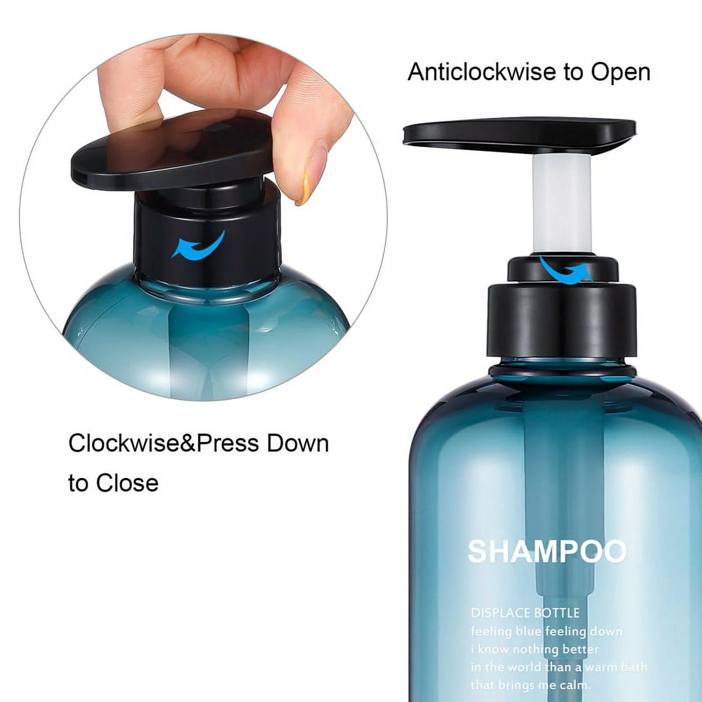 3 Pack Shampoo and Conditioner Dispensers