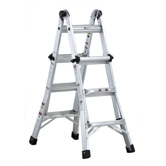 13' Aluminum Multi-Purpose Ladder, 14' Reach, 300 Lbs Load Capacity, L-2098-13