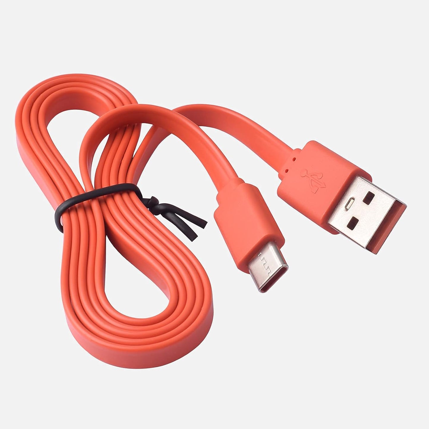 New Tour Flat Charging Power Supply Cable Compatible with JBL Charge 5, JBL Flip 6, JBL Flip 5, JBL Charge 4, JBL Pulse 4 Wireless Speaker (Orange)