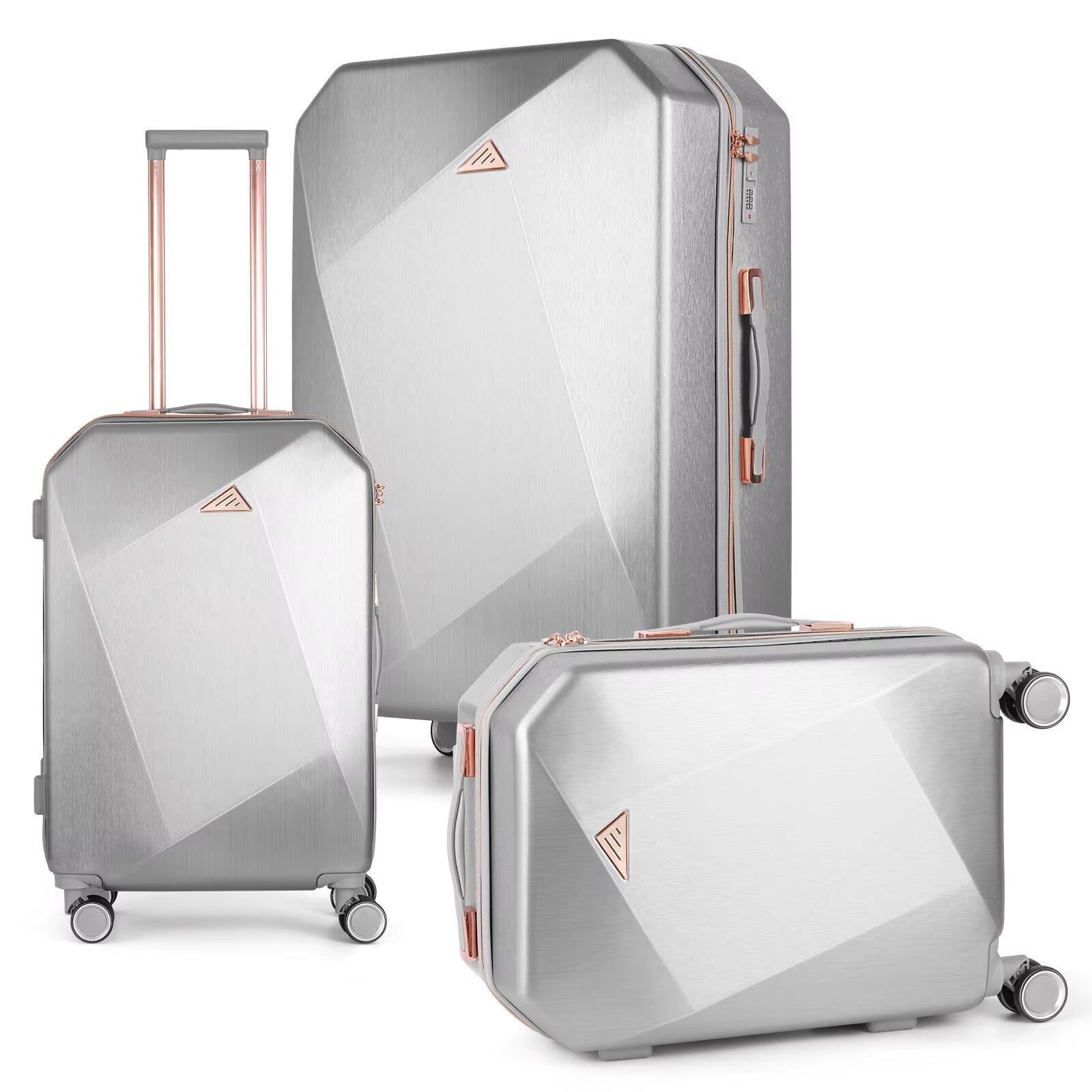 3PCS Luggage Set ABS Hardside Travel Luggage with Spinner TSA for Business Trip ABS Travel Luggage Set