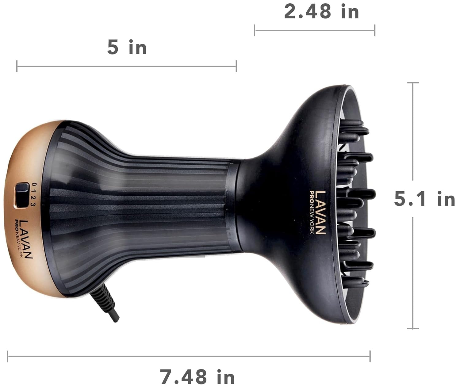 Diffuser Hair Dryer for Curly Hair – Ionic Technology Hair Dryer with Adjustable