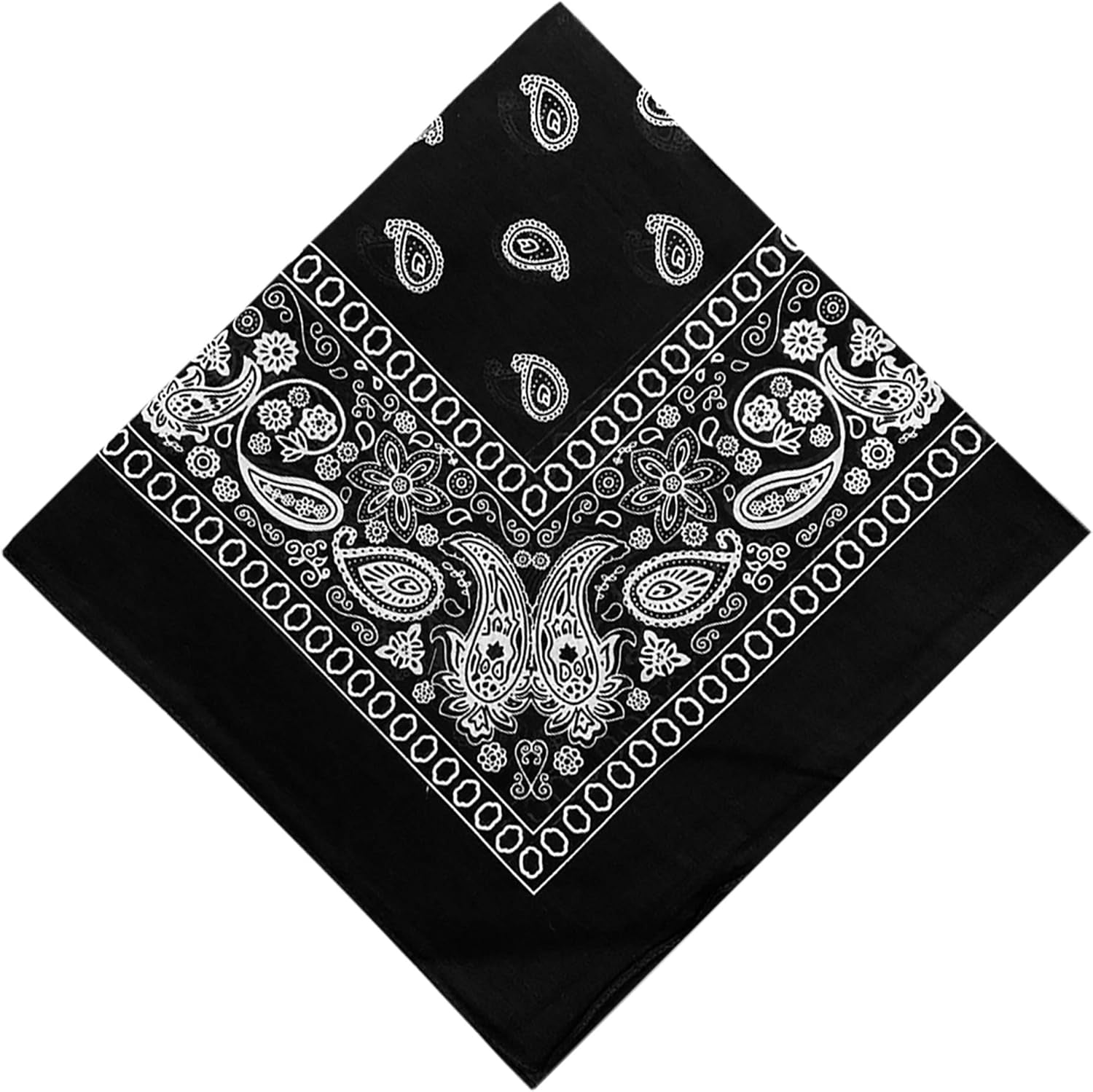Bandana |100% Cotton, 12-Pack Bandanas for Women, Men, Dozen Novelty Headband 22” X 22”