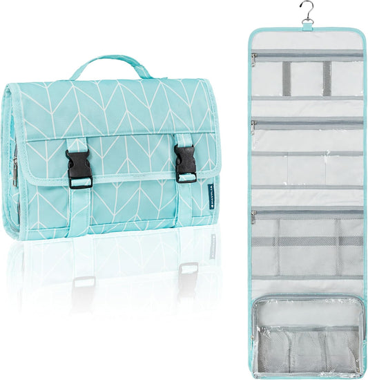 Travel Hanging Toiletry Bag for Women Men, Large Capacity Makeup Bag Kit, Waterproof Cosmetic Storage Organizer Case for Bathroom Shower