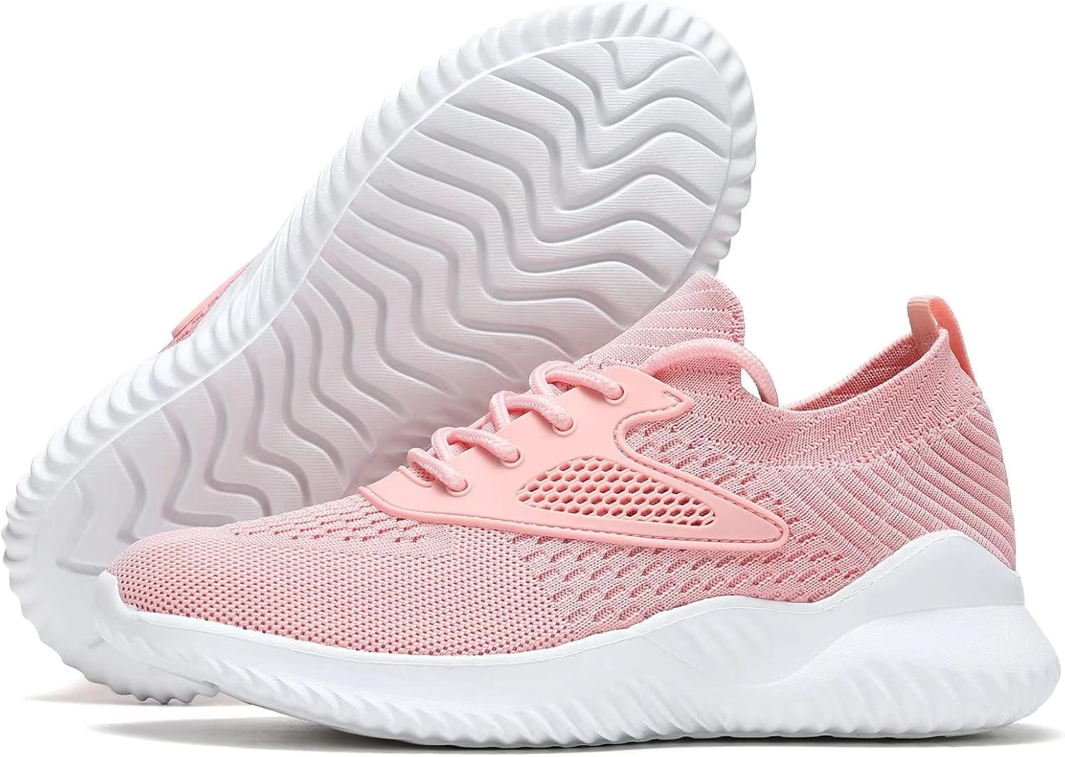 Womens Slip on Walking Shoes Comfort Lightweight Work Casual Tennis Running Ladies Shoes Gym Sport Sneakers Pink