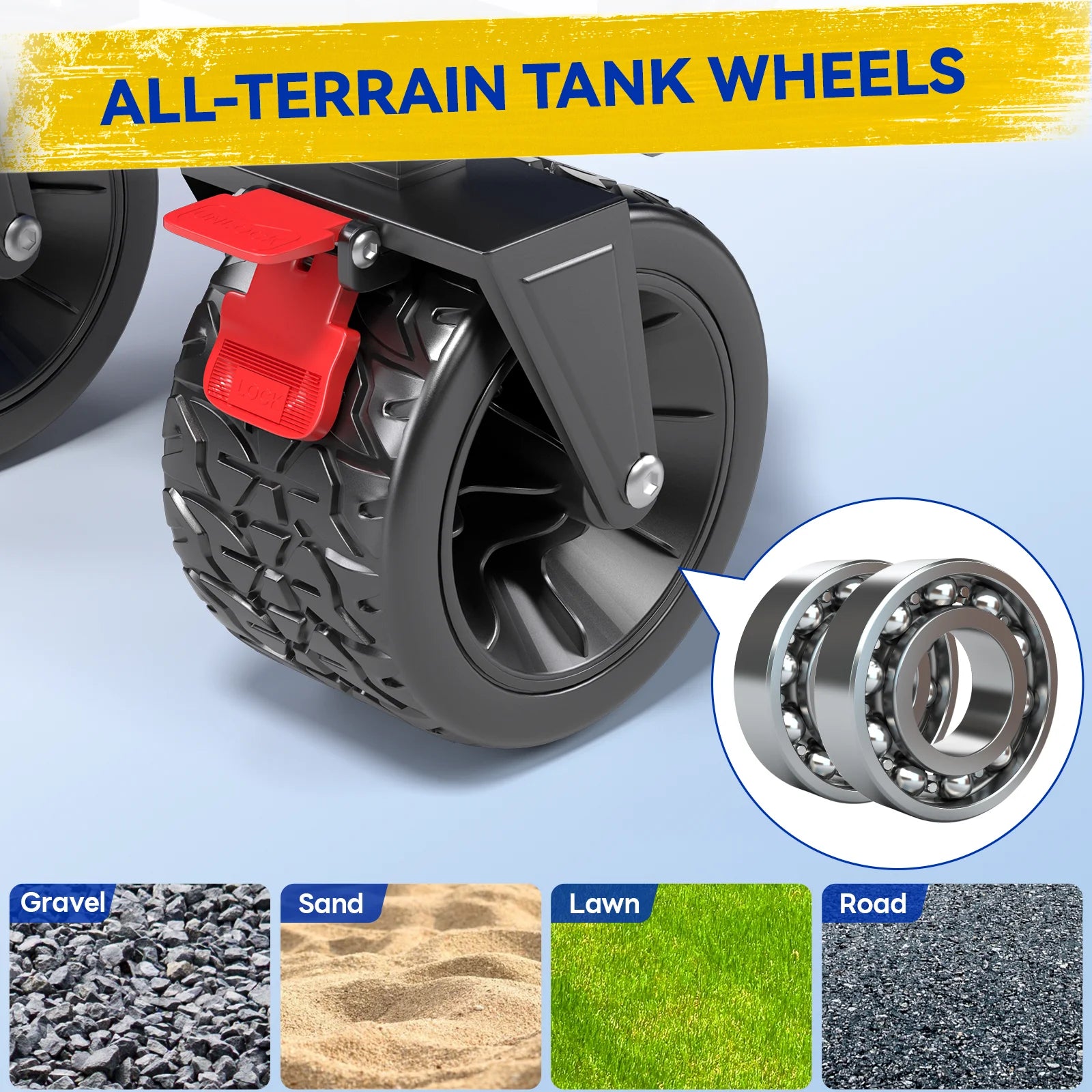 Collapsible Camping Garden Wagon, All-Terrain Tank Wheels for Camping with Extended Tailgate, Sports, Shopping, Beach, Support up to 330Lbs, Blue