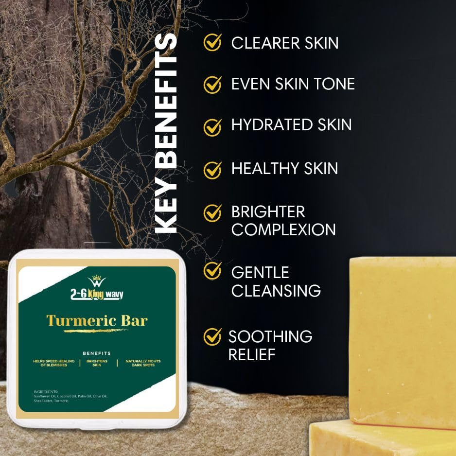 Turmeric Soap Bar with Acne-Reducing Formula - Organic Turmeric Honey Soap Bar for Face & Body - Natural Turmeric Soap for Acne, Dark Spots & Hyperpigmentation - Best Turmeric Soap Ever