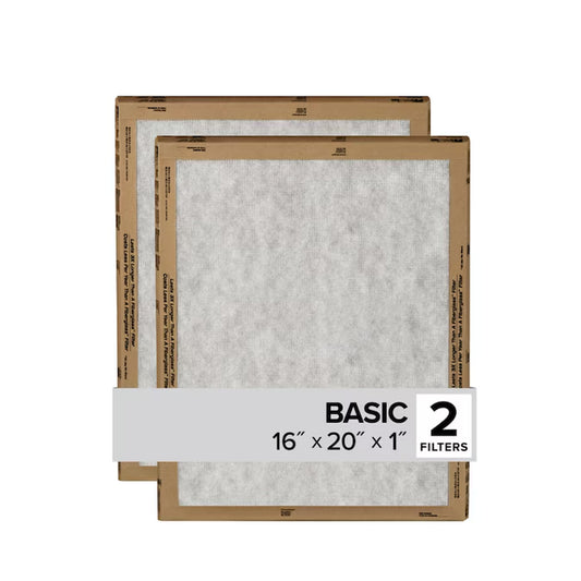 16 X 20 X 1 MERV 1 Basic Flat Air Filter 2 -Pack
