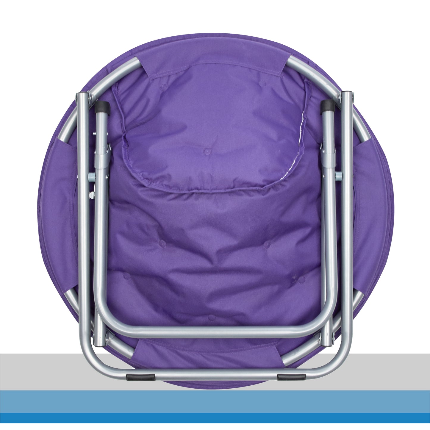 Faux Fur Folding Chair, Purple