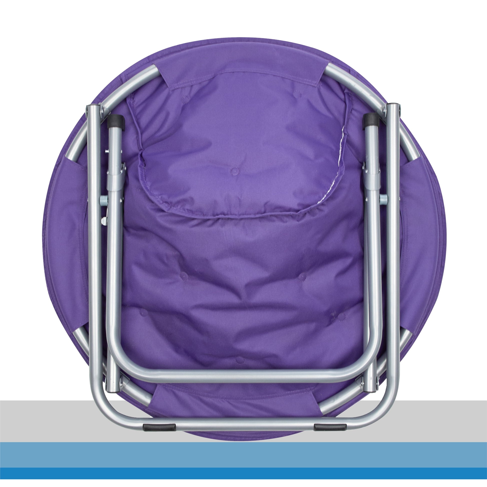 Faux Fur Folding Chair, Purple