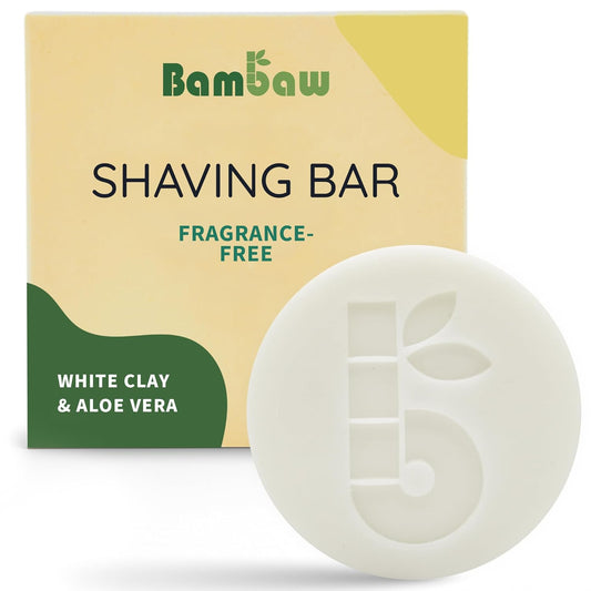 | Shaving Soap Bar | 2.8 Oz | Organic White Clay & Aloe Vera Shaving Bar | Shaving Soap Puck Sensitive Skin | Natural Shaving Soap | Vegan Shave Bar | Shaving Soap Unscented