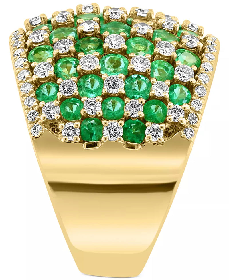 EFFYÂ® Emerald (3-3/4 Ct. T.W.) & Diamond (1-1/5 Ct. T.W.) Statement Ring in 14K Gold