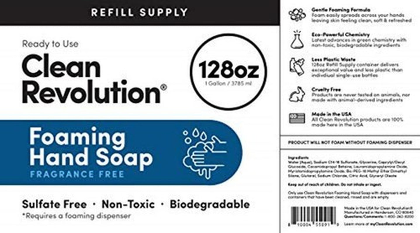 Clean Revolution Foaming Hand Soap Refill Supply Assorted Scent Names