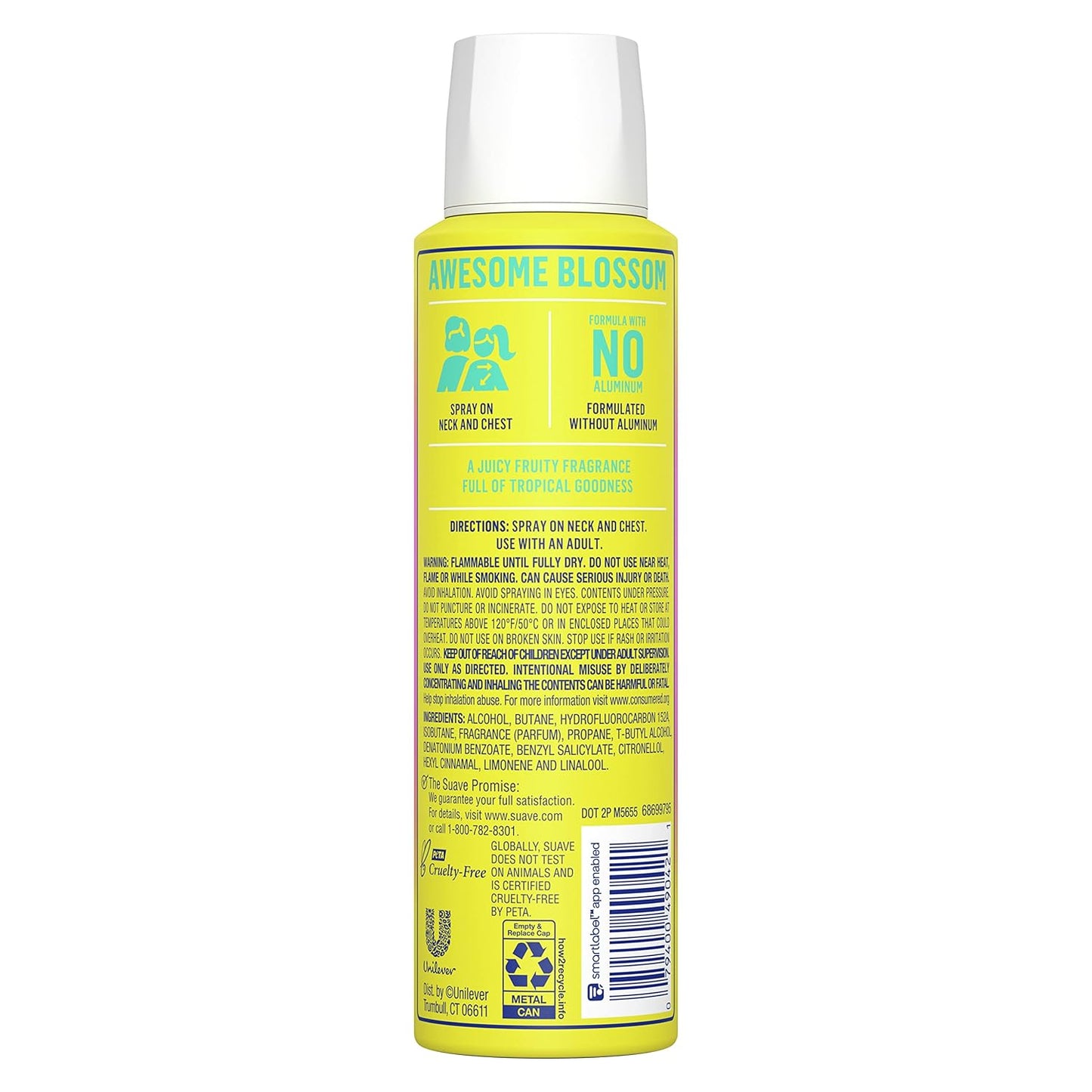 Fresh Vibes Deodorant Body Spray, Aluminum Free 48 Hour Deodorant Protection, Awesome Blossom Dermatologist Tested, Body Spray Deodorant 4 Oz