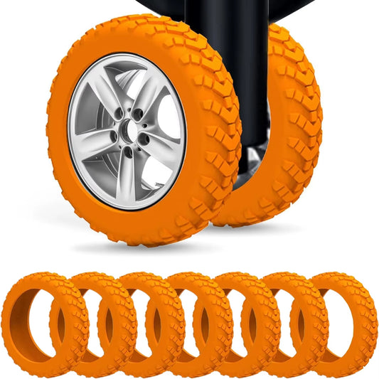 1/24Pcs Thicken Texture Silicone Wheels Protector for Luggage Reduce Noise Travel Luggage Wheels Cover Luggage Accessories