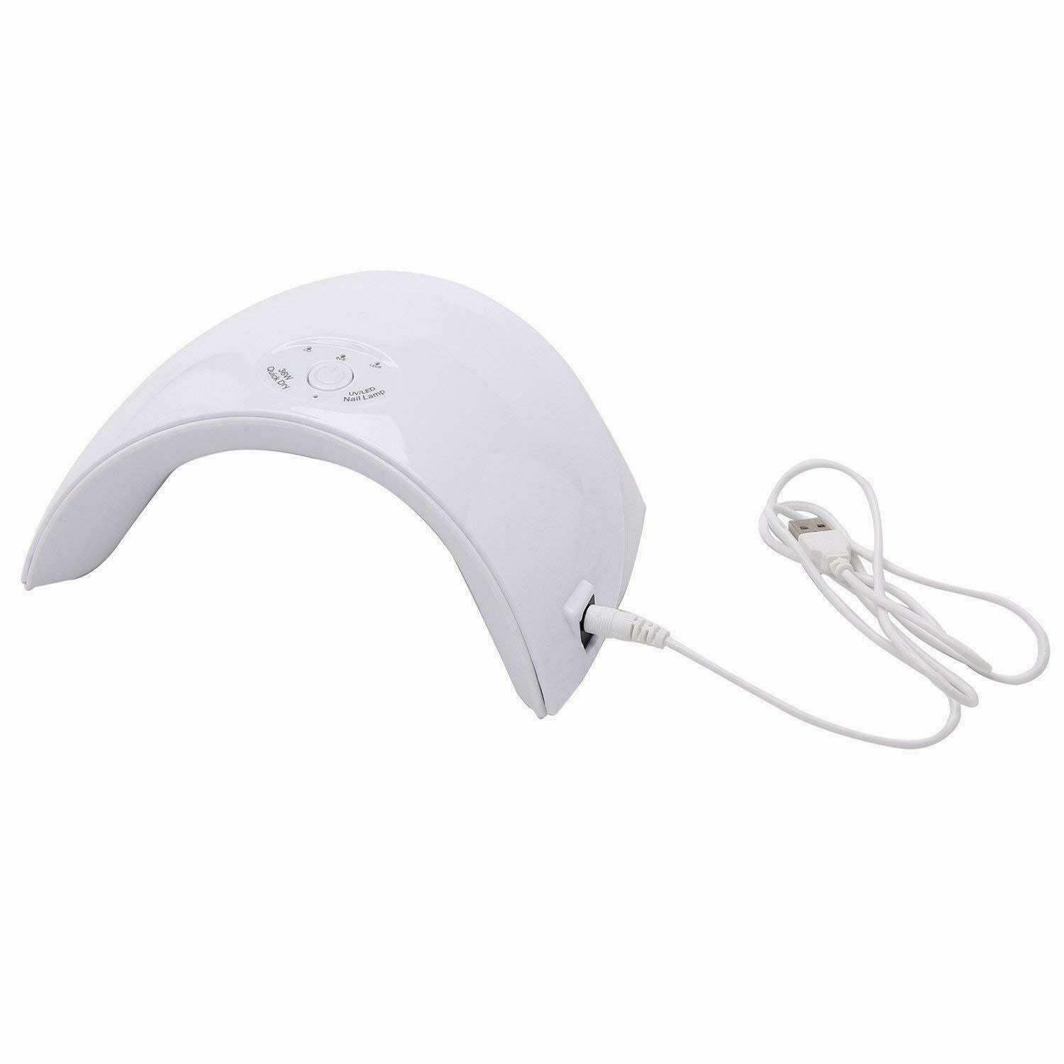 36W LED UV Nail Polish Dryer Lamp Gel Acrylic Curing Light Spa Professional Kit