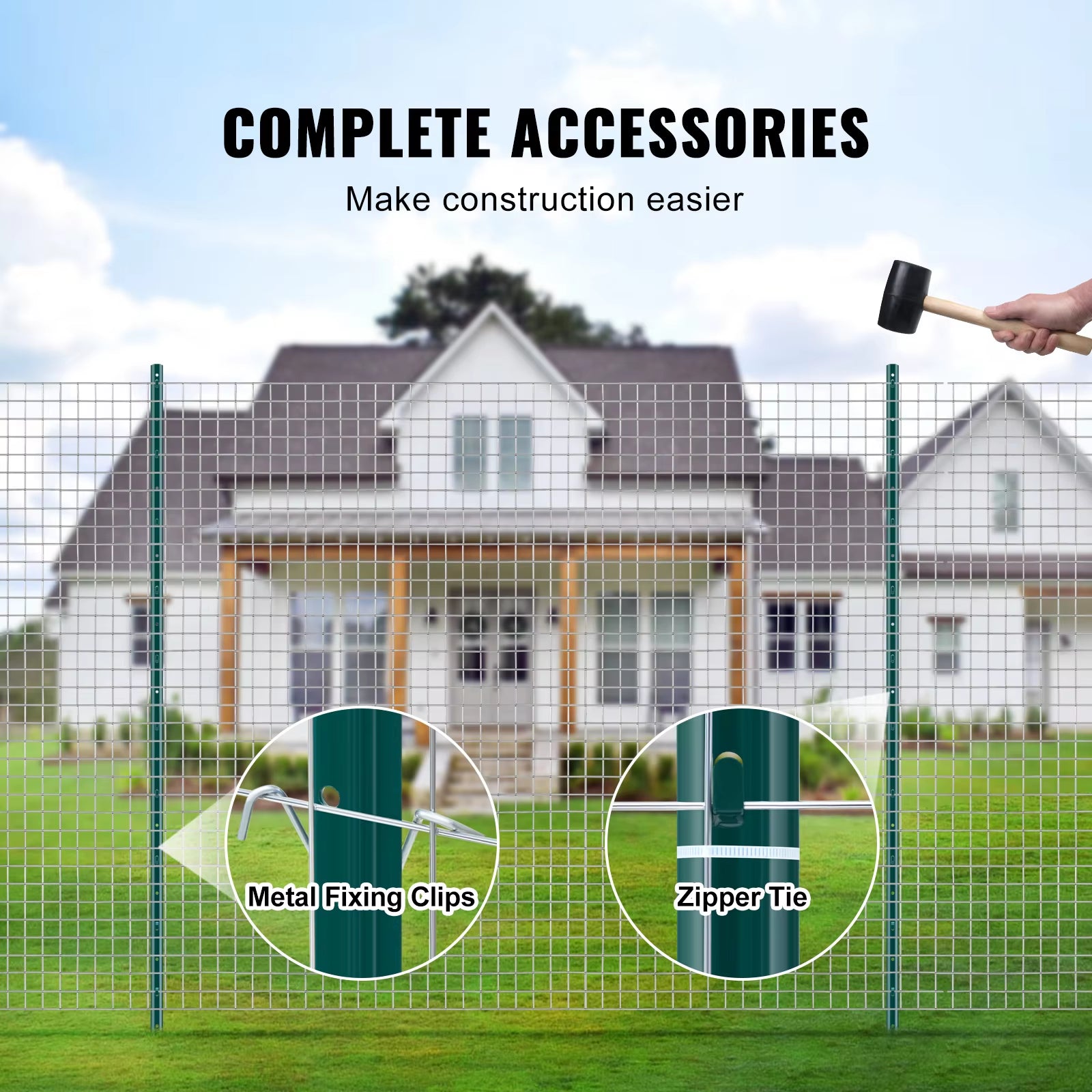 Fence Post T-Post Heavy Duty Metal Fence Post Sturdy Steel Fence Stakes for Garden Yard Lawn Farms Outdoor Wire Fencing