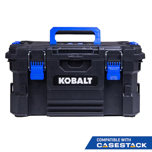 CASESTACK 21.25-In W X 11-In H X 14-In D Black Plastic Tool Box