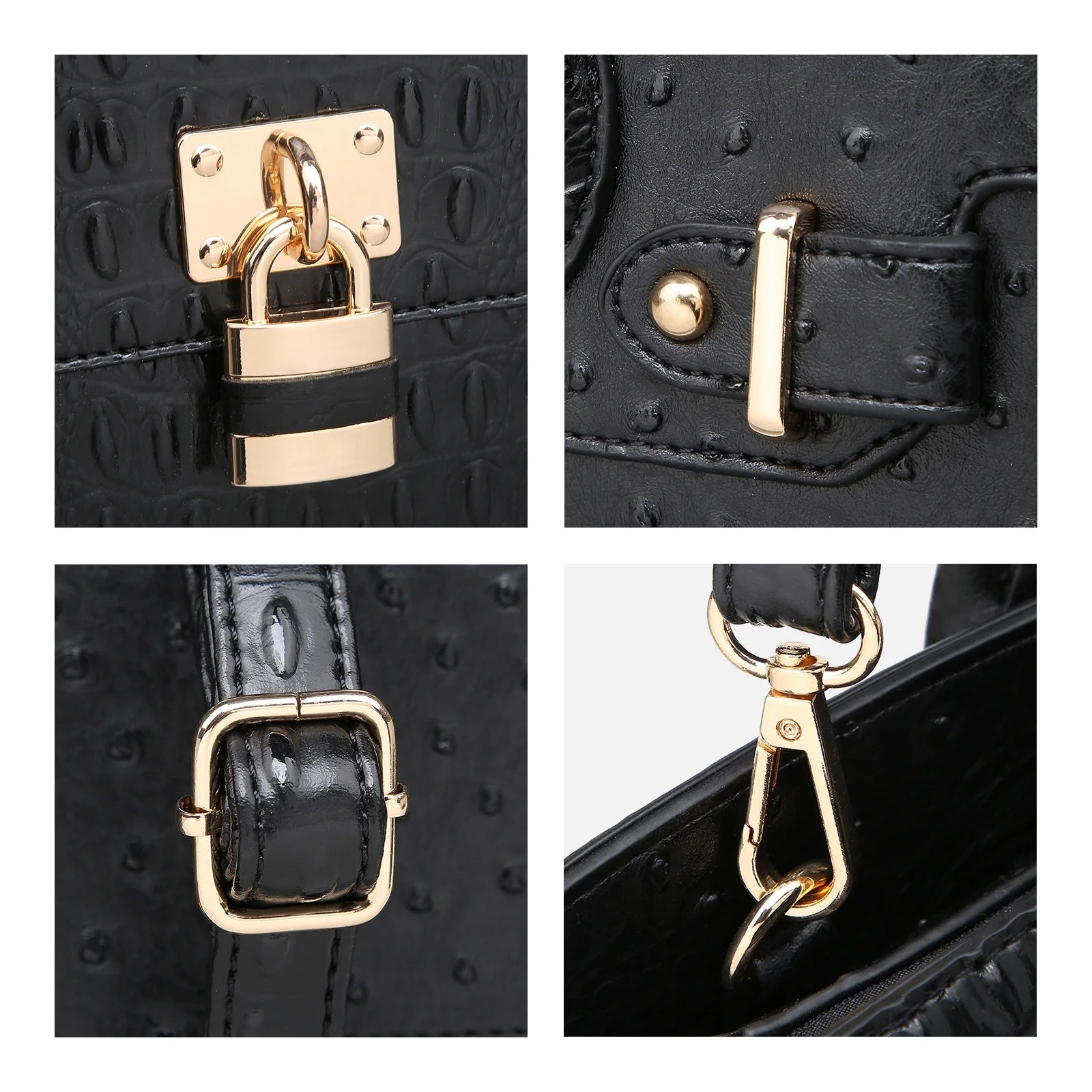 Women Handbags and Purses Ladies Shoulder Bag Top Handle Satchel Tote Work Bag with Matching Clutch