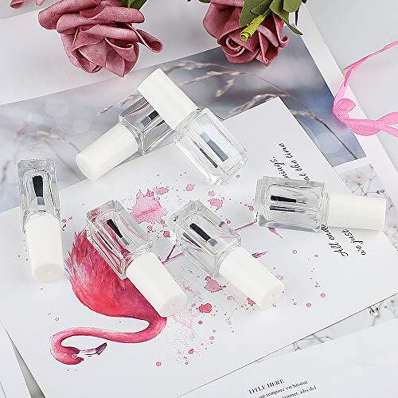 20 Pack 5Ml Empty Nail Polish Glass Bottles with Brush Cap for Nail Art