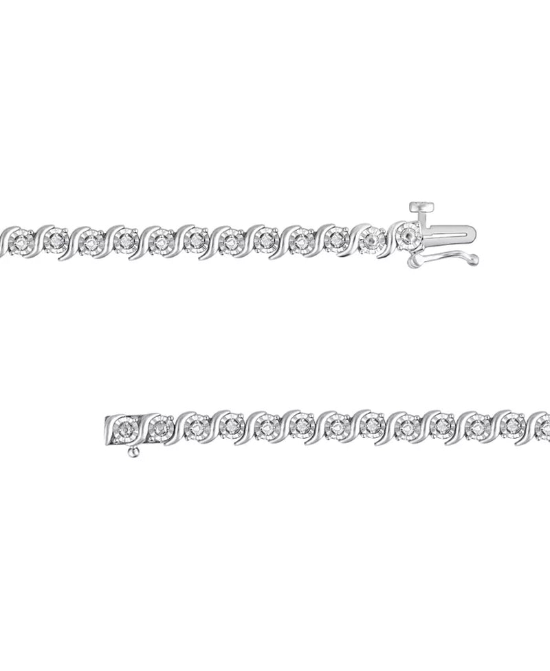 Diamond Bracelet (1/2 Ct. T.W.) in Sterling Silver or Gold-Plated Sterling Silver