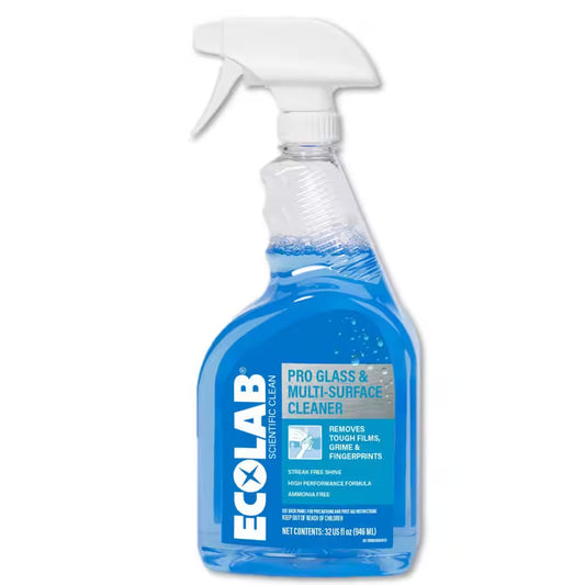 32 Oz. Ammonia-Free Pro Glass Cleaner and Multi-Surface Cleaner Spray Bottle for Windows and Mirrors
