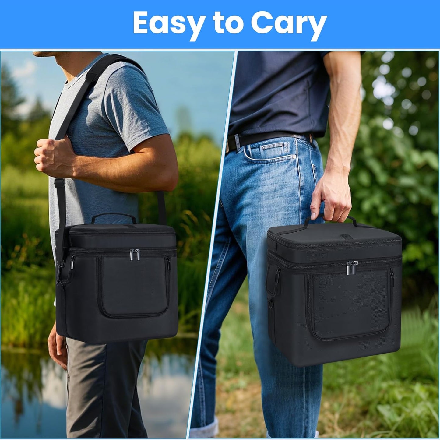 Carrying Bag Compatible with ECOFLOW River 2 Pro, Power Storage Bag with Adjusta