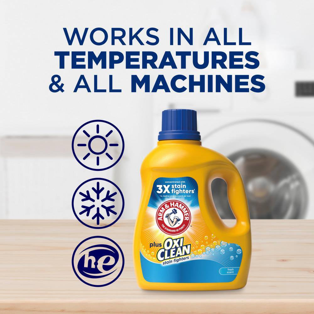 Fresh Scent plus Oxiclean Liquid Laundry Detergent ,77-Loads, 100.5 Fl.Oz., 2-Pack