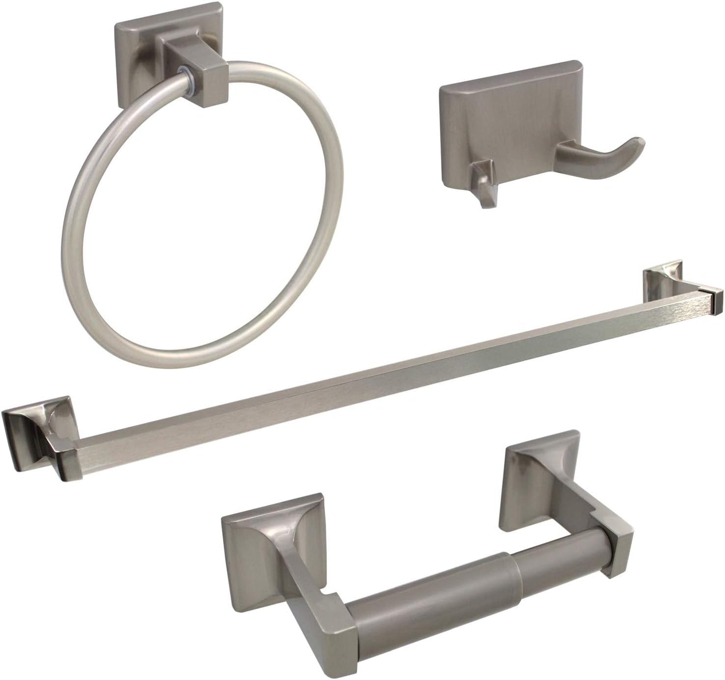4-Piece Bathroom Hardware Kit (Satin Nickel)