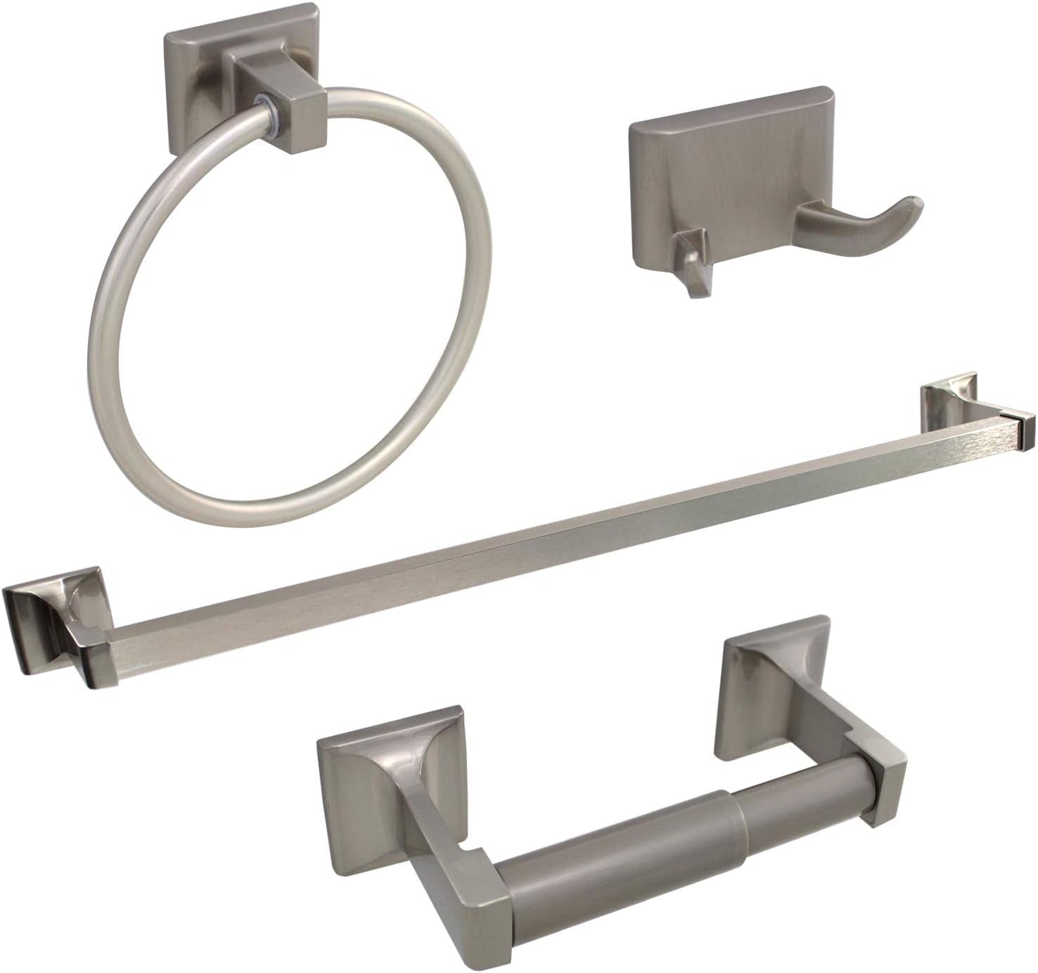4-Piece Bathroom Hardware Kit (Satin Nickel)
