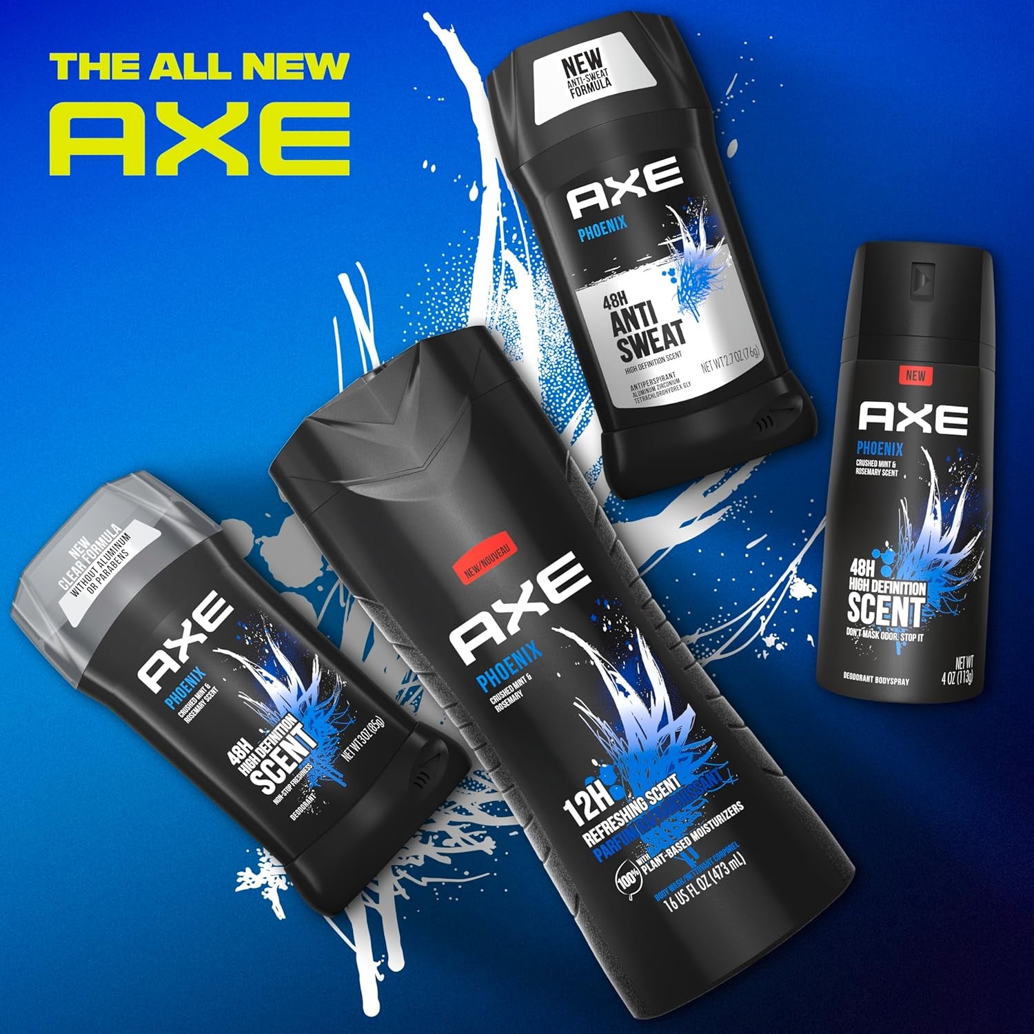 Dual Action Deodorant Stick for Long Lasting Odor Protection, Phoenix Crushed Mint & Rosemary Men'S Deo, Aluminum Free 3Oz Twin Pack