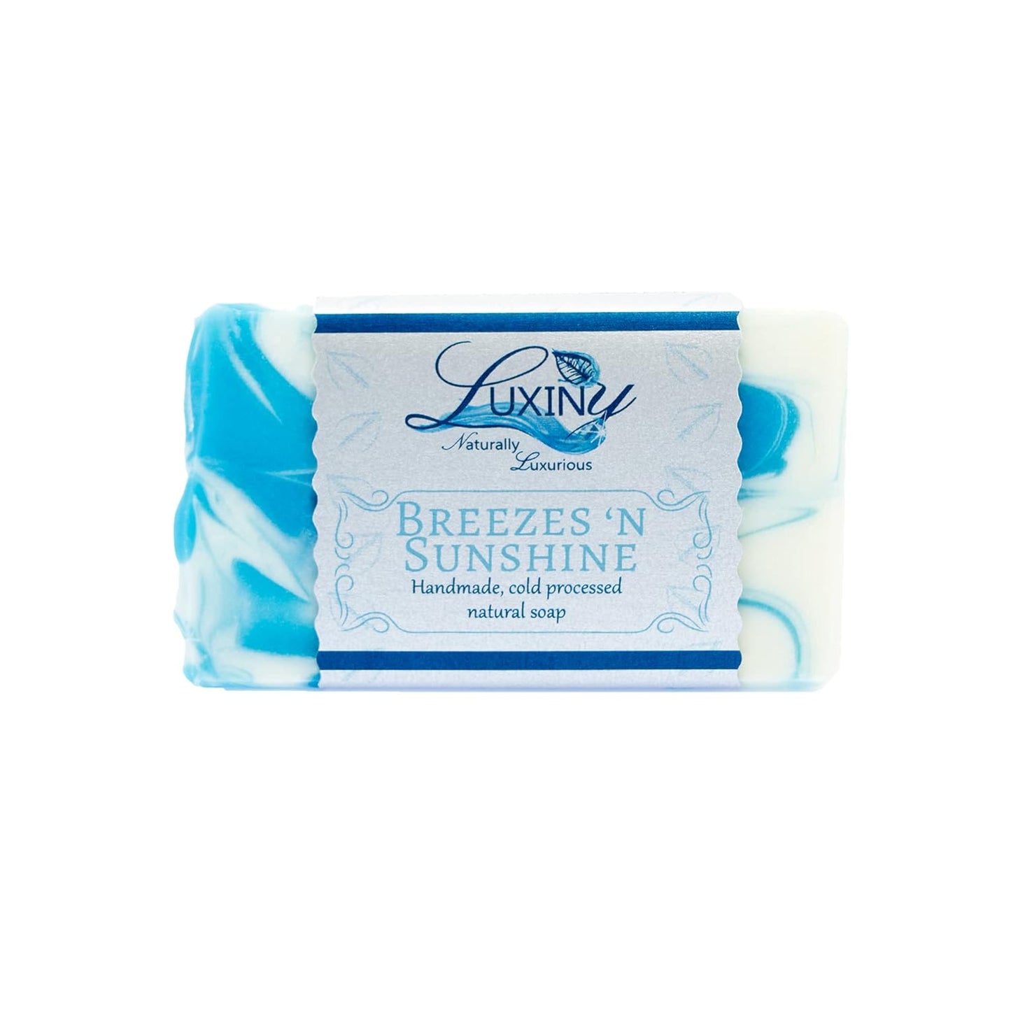 Natural Soap Bar, Handmade Body Soap and Bath Soap Bar Is a Palm Oil Free Moisturizing Vegan Castile Soap with Fragrance Oils for All Skin Types (Breezes & Sunshine)