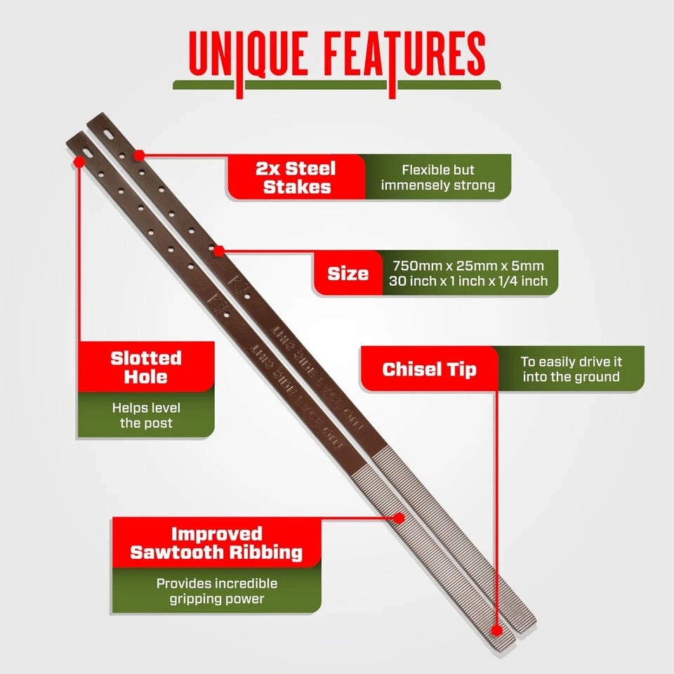 Post Buddy Pack of 2 Easy Fence Post Repair Kit (To Fix 1 Broken Wood Post), ...