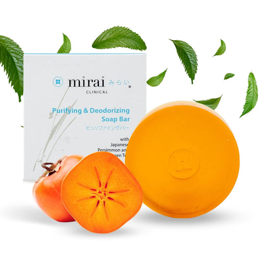 Clinical Persimmon Soap Bar for Body 100G - Helps Eliminate Nonenal - Japanese Natural Body Odor Soap for Men & Women