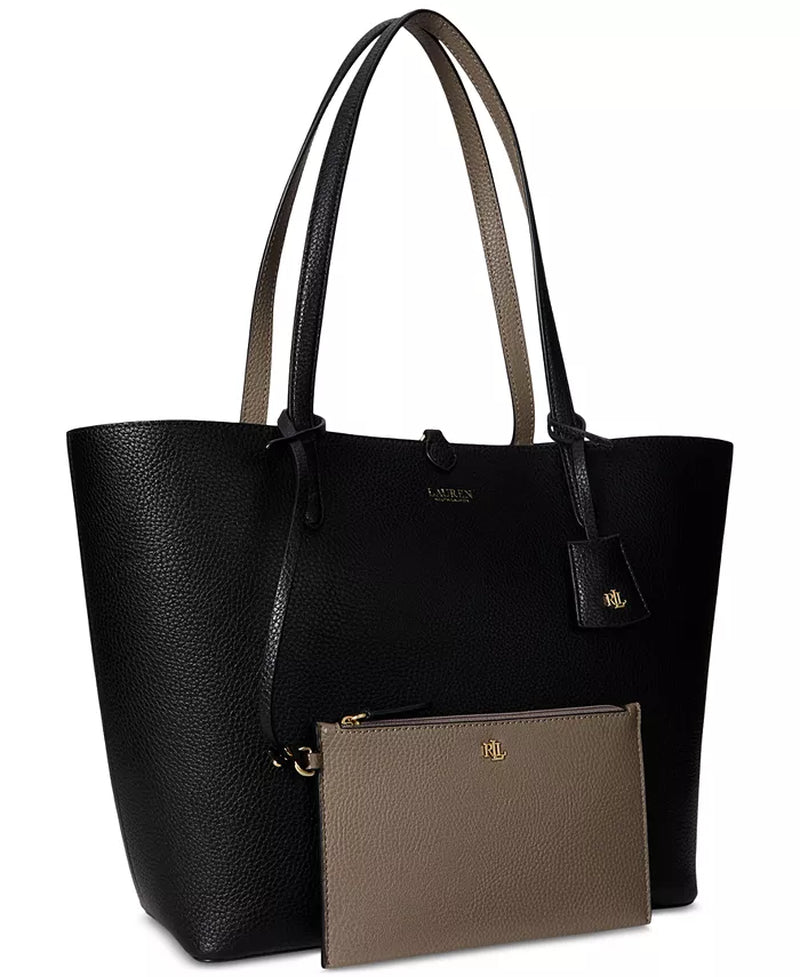 Faux-Leather Reversible Tote Bag