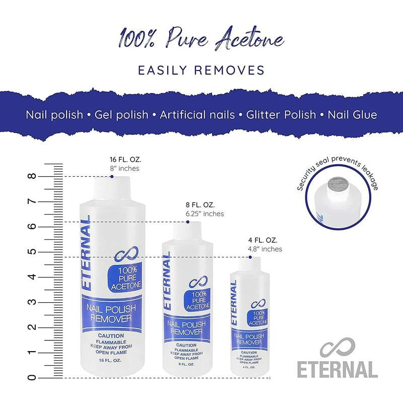 100% Pure Acetone Nail Polish Remover- Acetona Pura – Quick Professional Ultra-P