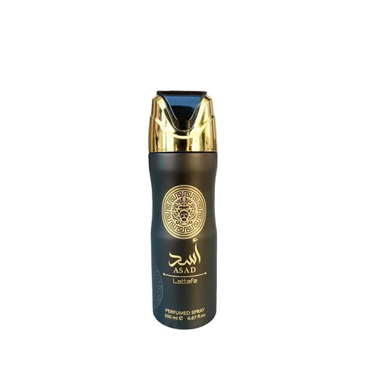 Lattafa Asad Perfumed Deodorant Spray for Men 6.7 Fl Oz Bold Fragrance
