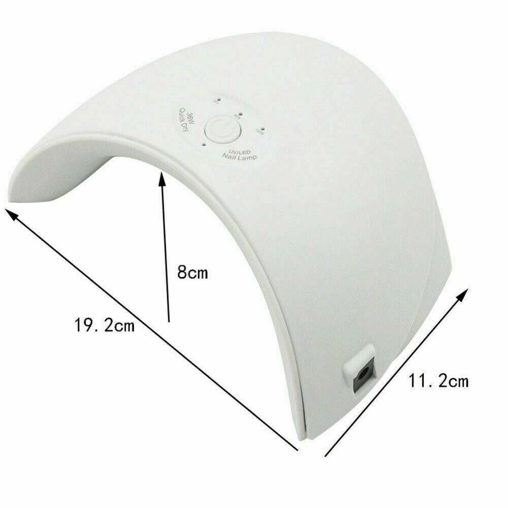 36W LED UV Nail Polish Dryer Lamp Gel Acrylic Curing Light Spa Professional Kit