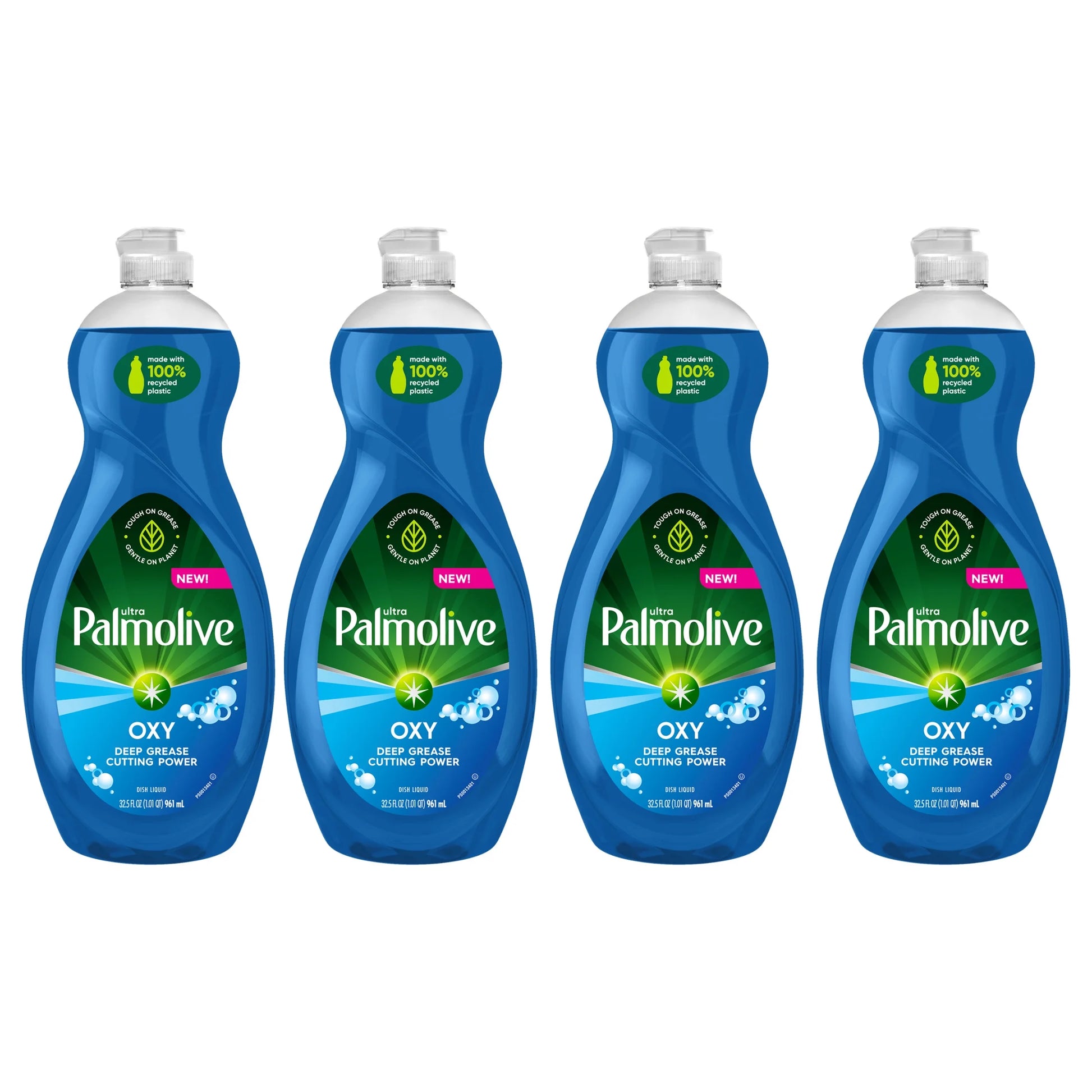 Ultra Liquid Dish Soap, Oxy Power Degreaser, 32.5 Fluid Ounce Bottle, 4 Pack