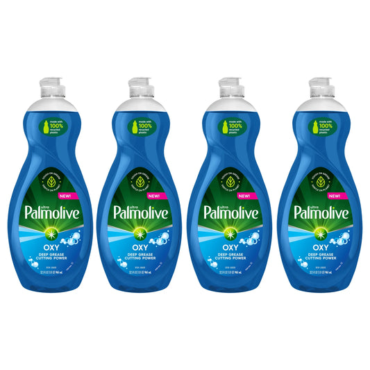 Ultra Liquid Dish Soap, Oxy Power Degreaser, 32.5 Fluid Ounce Bottle, 4 Pack