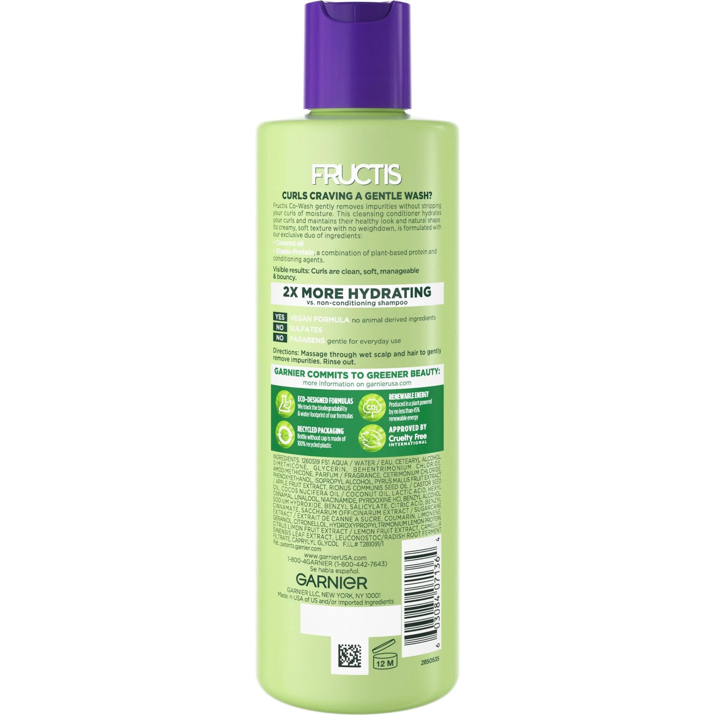 Fructis Sulfate Free Conditioner with Coconut Oil, 12.1 Fl Oz