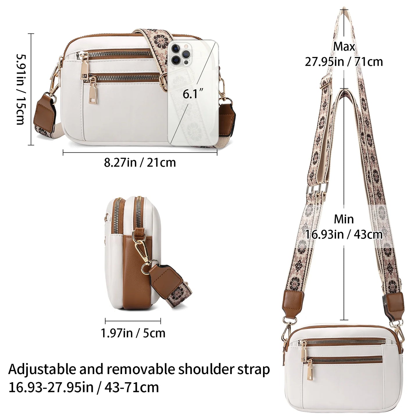 Cross Body Purses for Women Crossbody Bag, Small Crossbody Purses Leather Cross Body Bags Trendy Shoulder Handbags