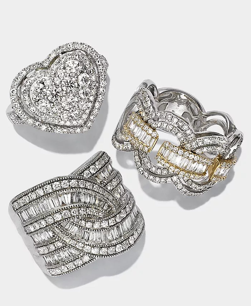 EFFYÂ® Diamond Statement Ring (1-1/10 Ct. T.W.) in 14K White and Yellow Gold