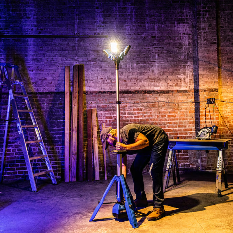 24-Volt 3000 -Lumens LED Battery-Operated Stand Work Light