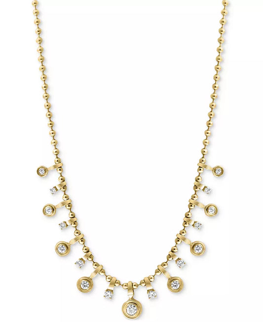 EFFYÂ® Diamond Dangle 18" Collar Necklace (1-1/5 Ct. T.W.) in 14K Gold