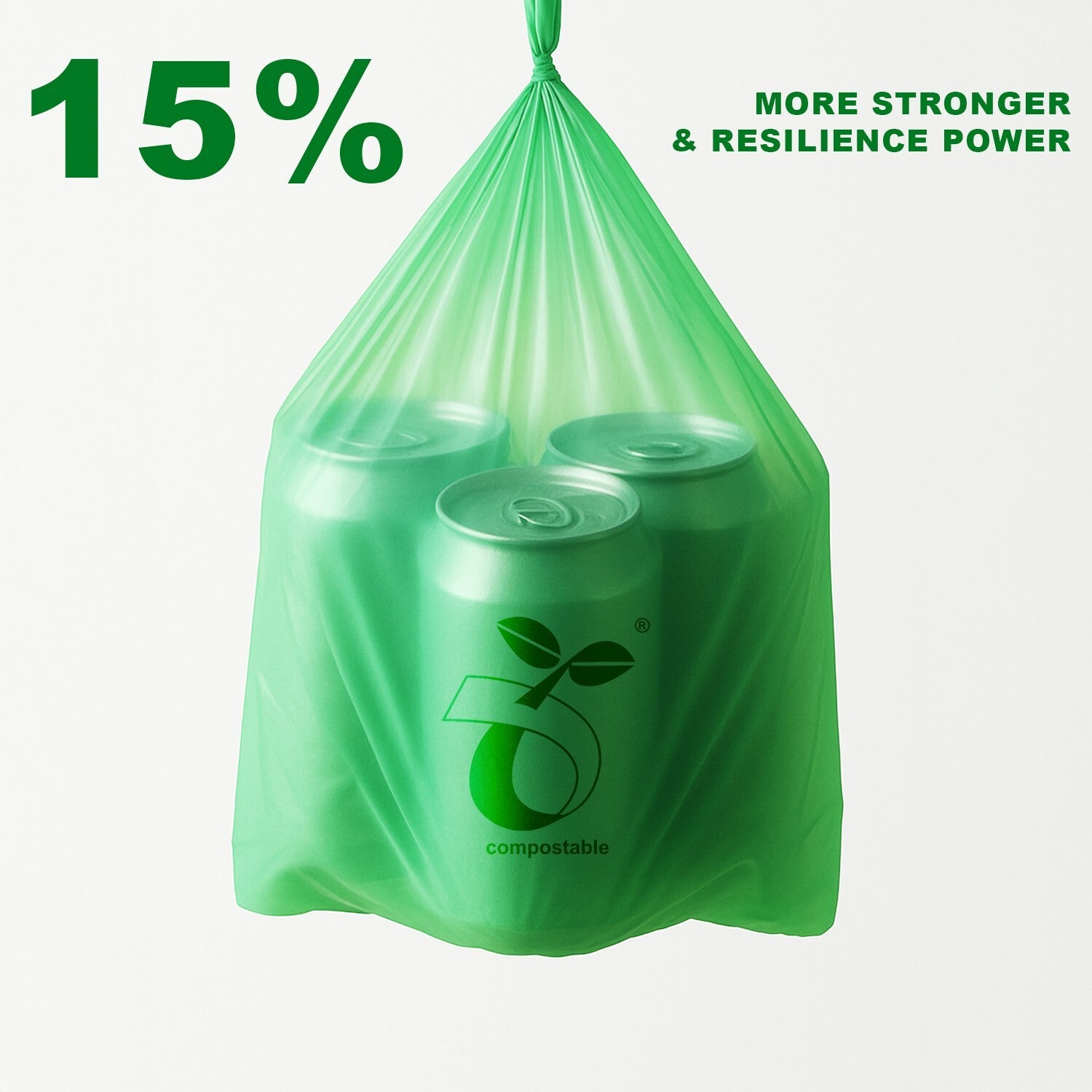 FPN Trash Bags 13 Gallon with Drawstring Durable & BPA Free Garbage Bags 50/Pack